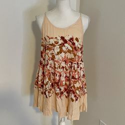 Free People Intimately Floral Print Strappy Back Dress, M