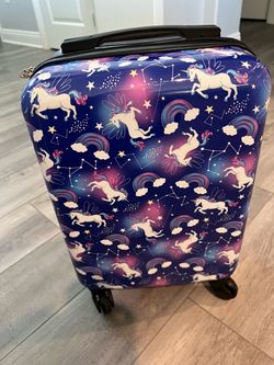 Kids Unicorn Hard Shell Carry-On Luggage