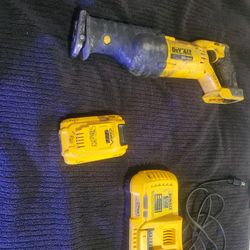 Dewalt Sawzall, Fast Charger, 3amp Battery
