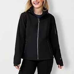 black jacket w hoody, size Small to Medium