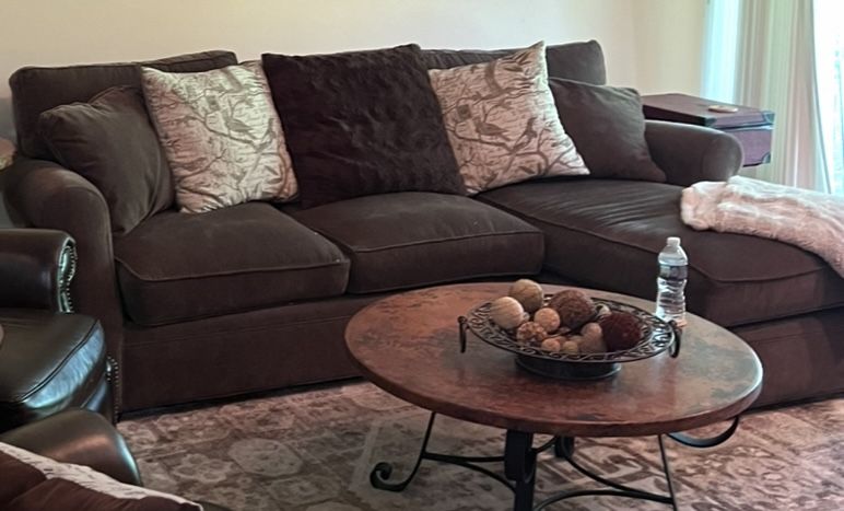 Sofa Couch Arhaus L-Shaped Brown