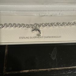 Sterling Silver Dolphin Charm Bracelet 