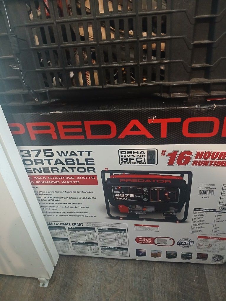 Predator 4375 Watt Generator.