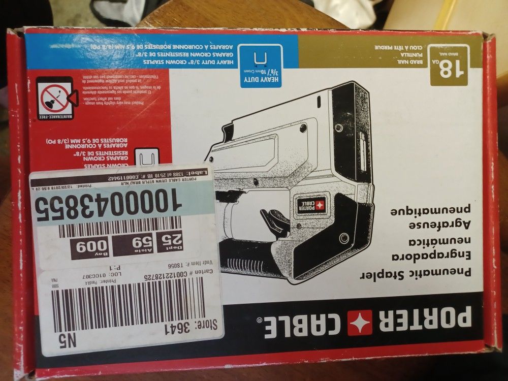 Porter-Cable Pneumatic Stapler(air)