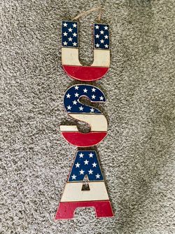 REAL NICE USA WOOD SIGN 🇺🇸 29in
