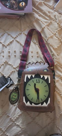 Loungefly Disney Haunted Mansion Clock Crossbody Bag