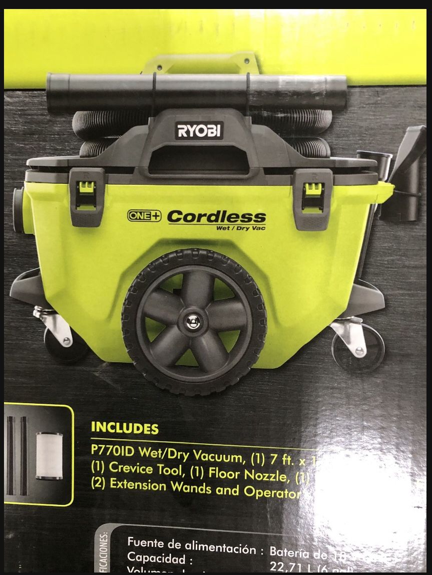 RYOBI ONE+ 18V Cordless 6 Gal. Wet Dry Vacuum (Tool