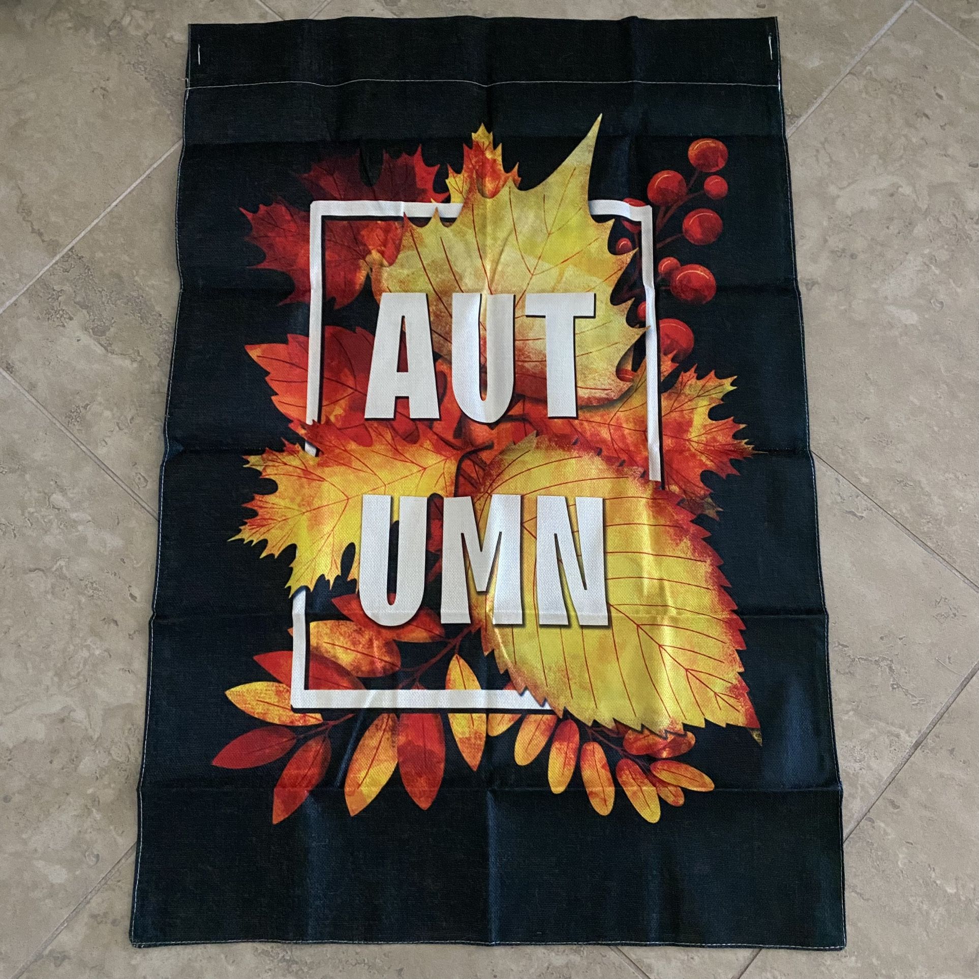 Fall Autumn Large Flag Banner Decoration  27”x40”