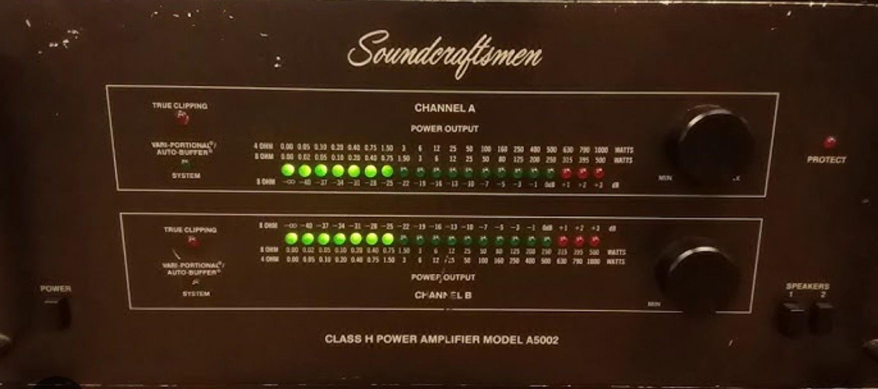 Soundcraftsmen Amplifier A5002 Vintage Old School Raw Power