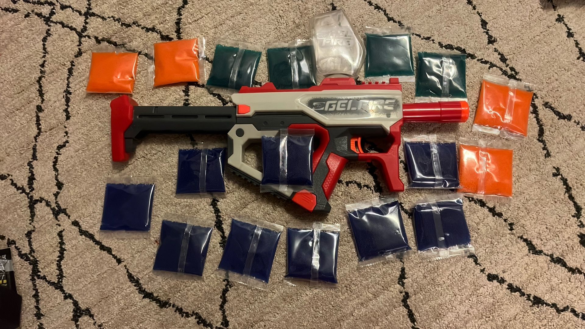 Nerf Pro Gelfire Mythic Water Beads Gel Blaster and Rechargeable Battery