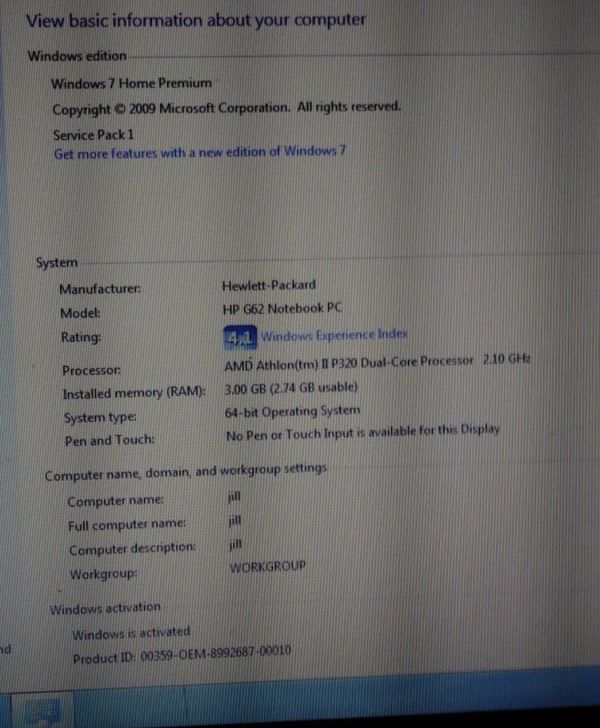 Hp G62 Windows 7 Home Premium Hp G62 Windows 7 Home Premium