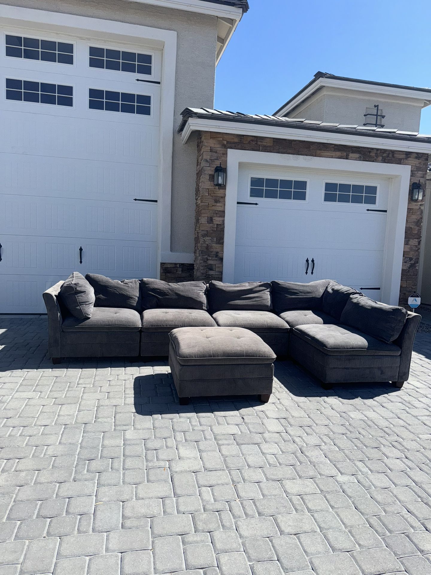 Grey 6 Piece Modular Sectional 