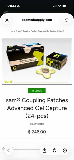 Gel patches for Sam ultrasound machine