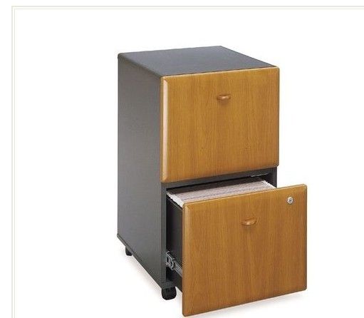 QTY2 - Two Drawer File Cabinet Bush Natural Cherry Collection