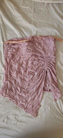 Urban Pink Ruched Strapless Top