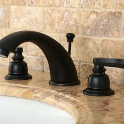 (2) **New** 8” Bronze Bath Faucet Sets