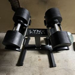 ( BRAND NEW IN BOX ) Pair Of 80lb Adjustable Dumbbells - Click On My Profile For More Gym Equipment 