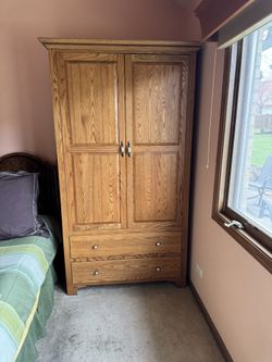 Solid Oak Armoire