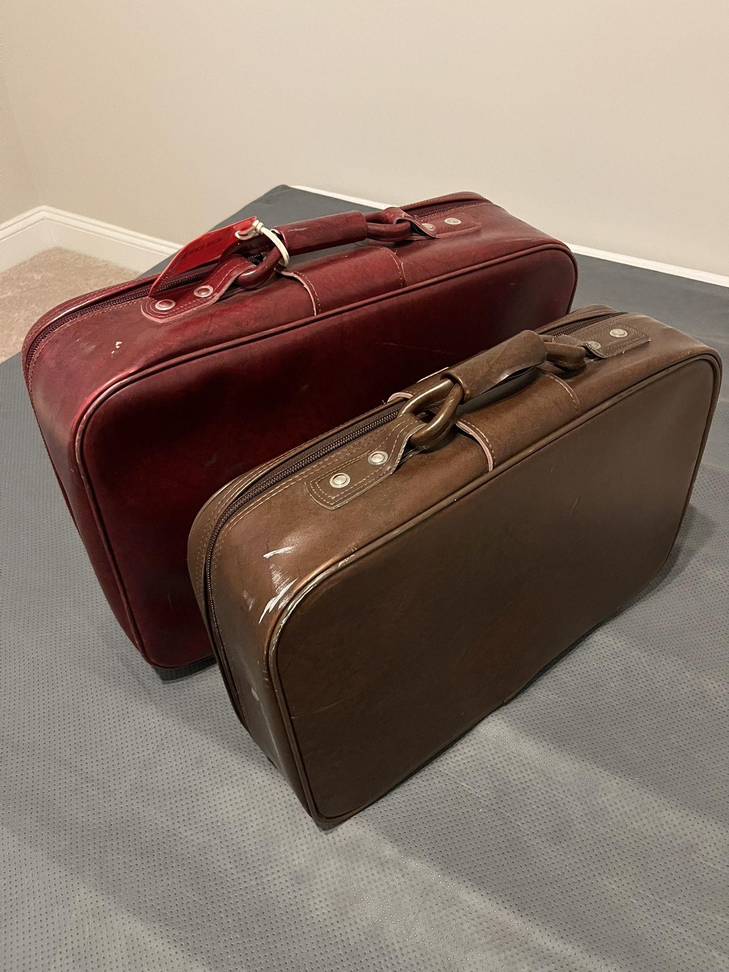 American Tourister Vintage Leather Suitcases