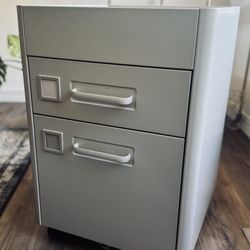 Mid Century Modern File Cabinet W/ Casters