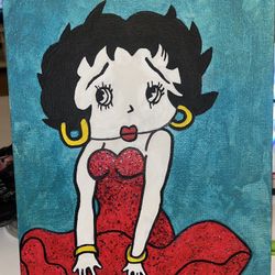 Betty Boop Homemade Painting 