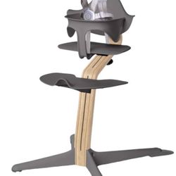 Price Drop! Nomi High Chair (Gray/White Oak) & Nomi Stokke Tray (Gray) - $275 OBO
