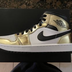 JORDAN 1 MID METALLIC GOLD
