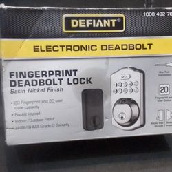 Defiant Electronic Keyless Lock Fingerprint New!!