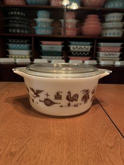 Vintage Pyrex 474 Early American Casserole With Lid 