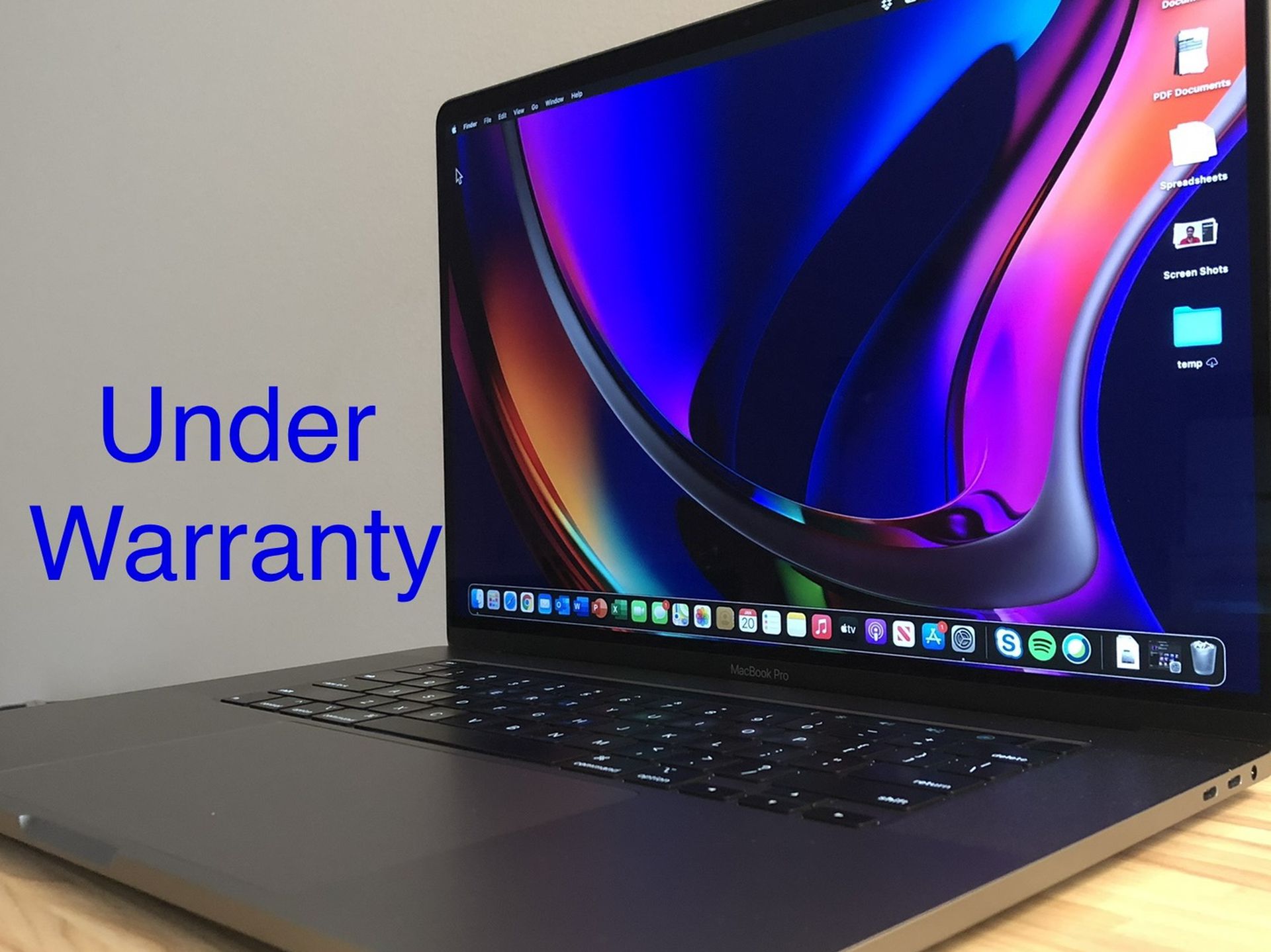 MacBook Pro 2019 (late) 16” still under warranty (512GB storage / 16GB RAM) Space Gray