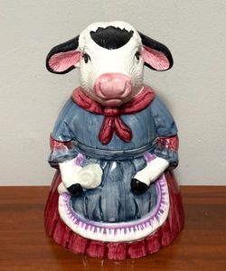 Vintage Collectible Cow Cookie Jar Kitchen Decor