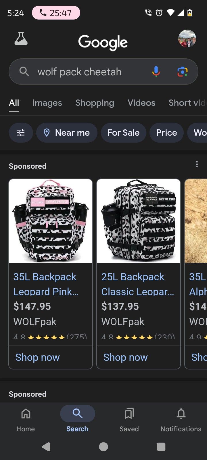 Wolf Pak 25lb Bookbag