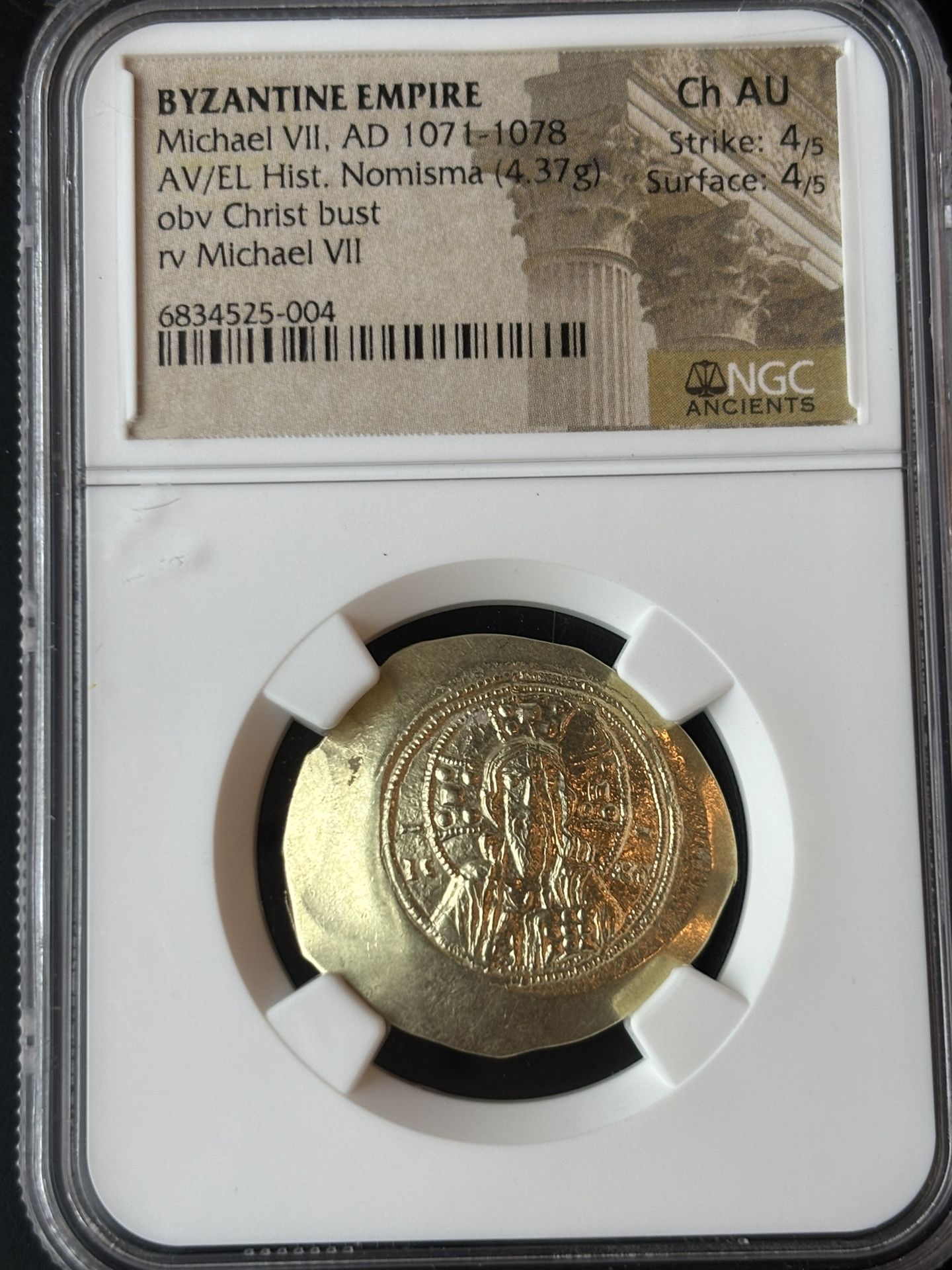 Byzantine Gold Histamenon Nomisma – Michael VII (AD 1071–1078) Coin – NGC Choice AU