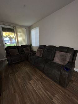 Gray Power Reclining Sofa