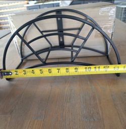 Black Metal Garden hose holder