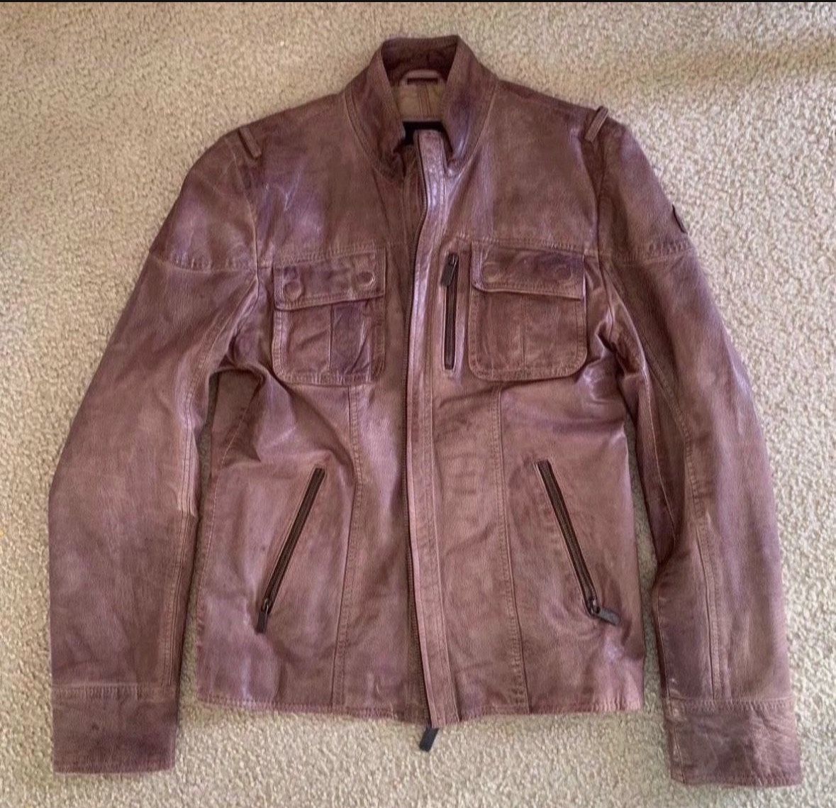Mens Leather jacket, size S