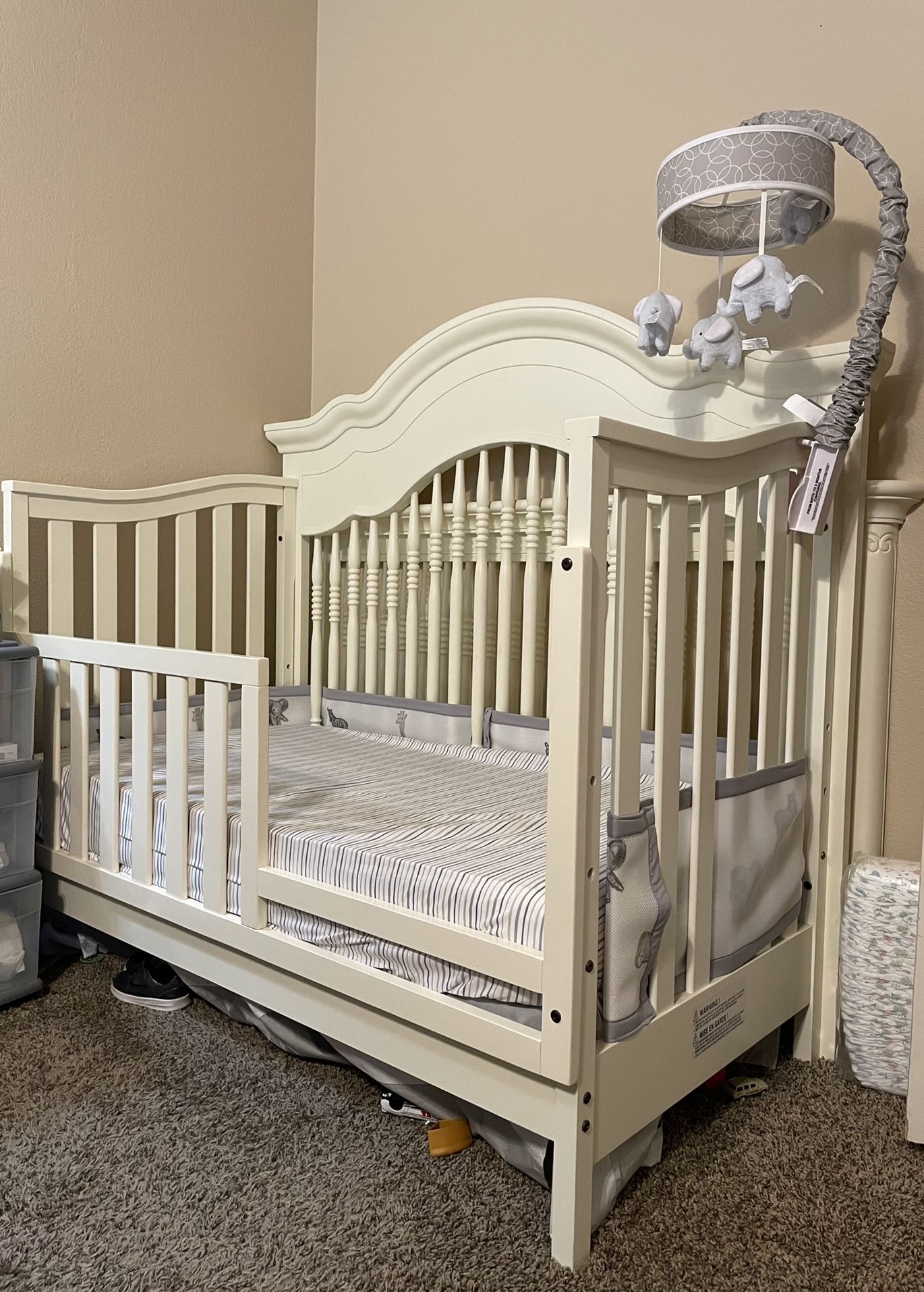 Crib + Toddler Bed + Dresser Set 