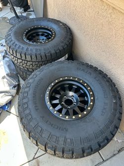 Qty-4 Mickey Thompson Baja Legend EXP Tires on Method Wheels