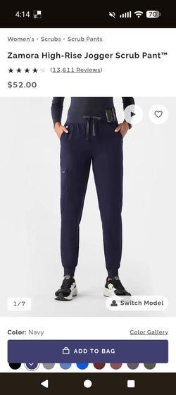 Brand New High Waisted Zamora Figs Scrub Pants