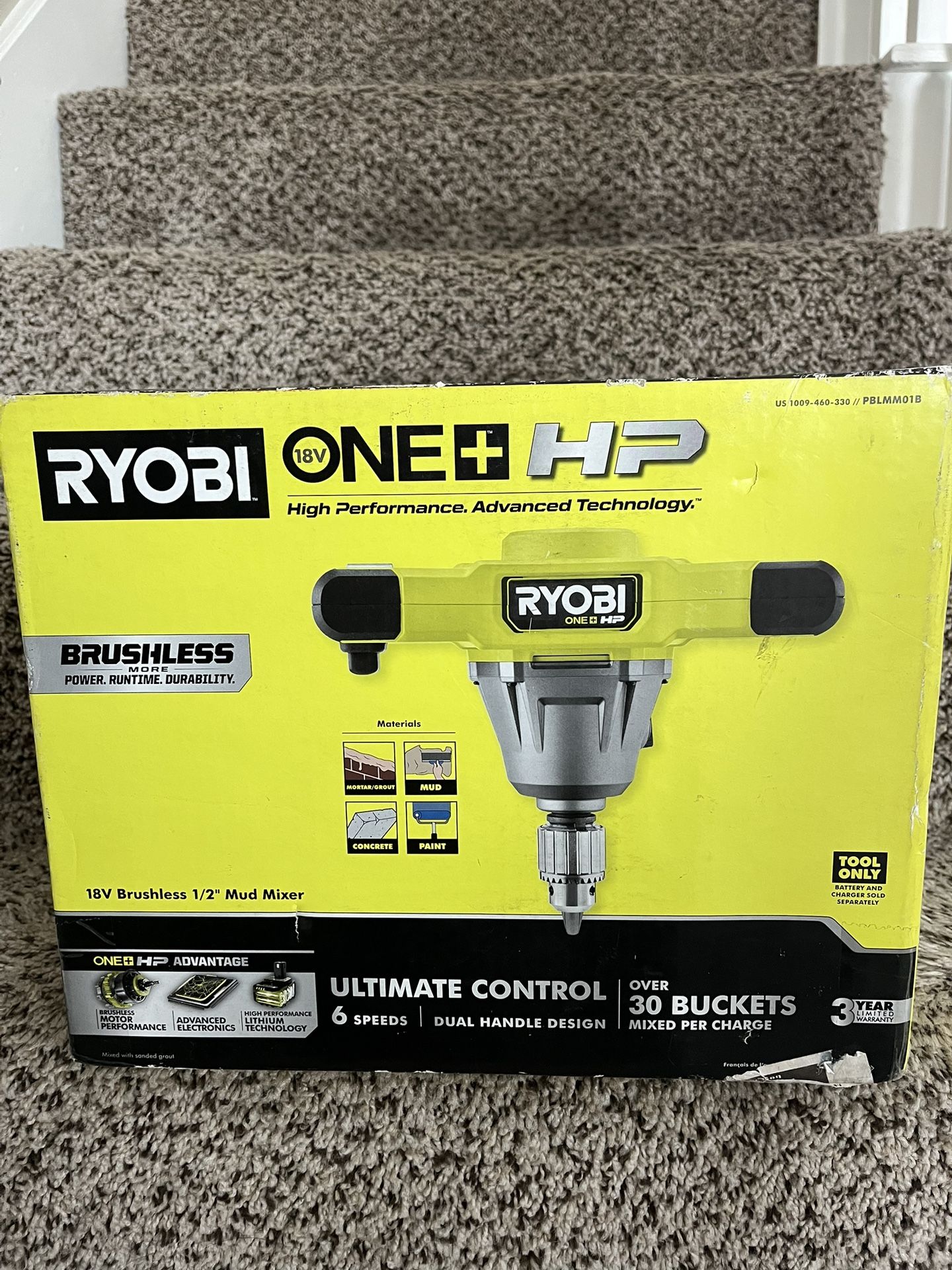 ONE+ 18V HP 1/2 in. Brushless Cordless Mud Mixer (Tool Only)