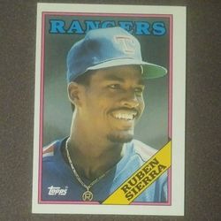 1988 Topps Ruben Sierra Texas Rangers #771 Baseball Card Vintage Collectible Sports MLB