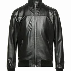 Genuine Leather Black Jacket Italy Sz XXL 