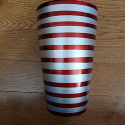 Red and Silver Striped Vase by ProFlowers