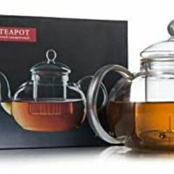New! 33.8oz glass teapot