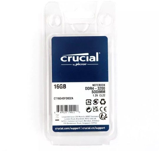 Crucial 16GB DDR4 SDRAM Memory Module - For Notebook