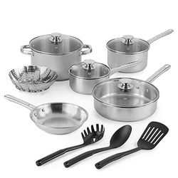 New stainless steel cookware set