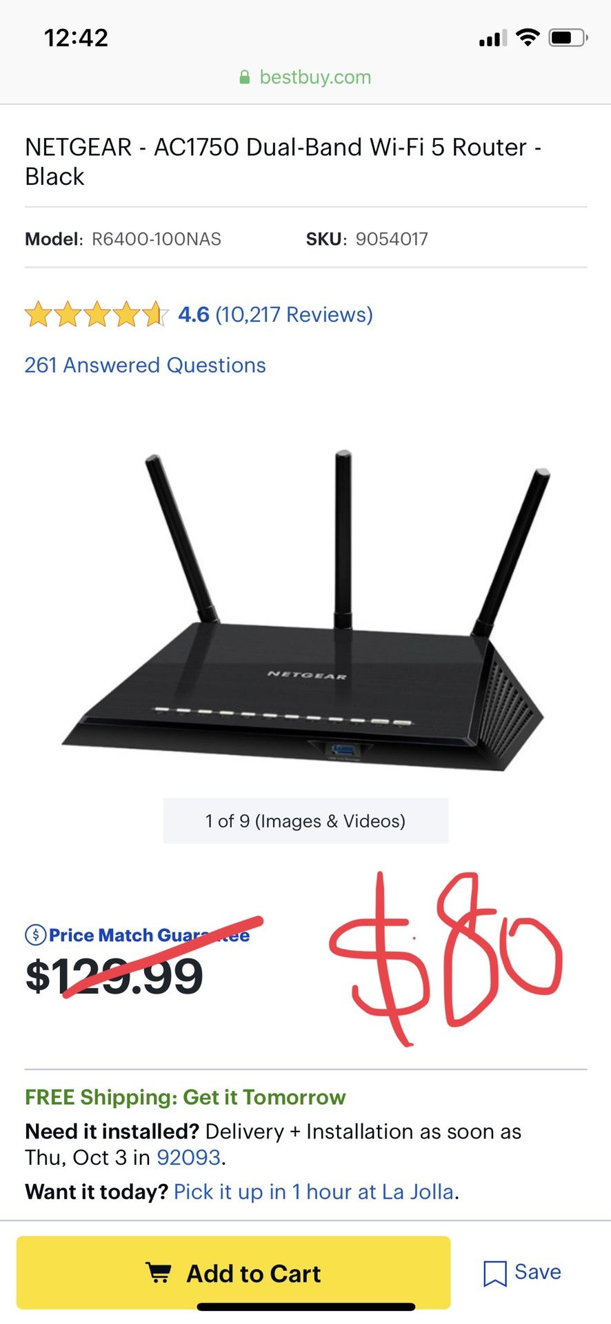 NETGEAR - AC1750 WiFi router (model R6400)