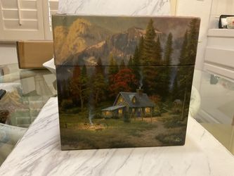 2 Thomas Kinkade nestled boxes.