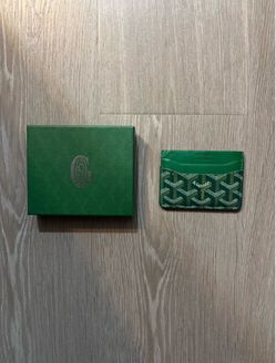 Green Goyardine Saint Sulpice Card Holder