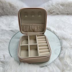 Small Pink Travel Jewelry Case